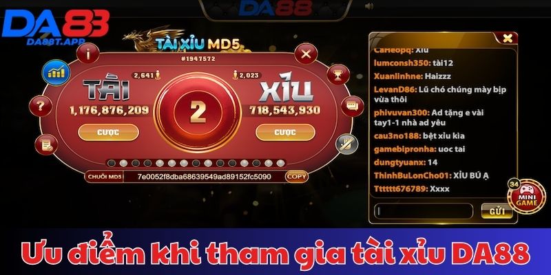 Điểm mạnh của tài xỉu DA88