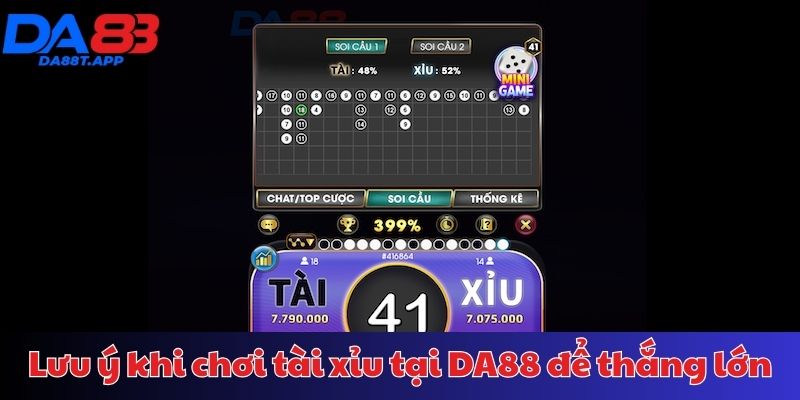 Lưu ý để chiến thắng tài xỉu tại DA88