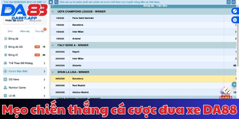 Mẹo cược đua xe đạp tại DA88 hiệu quả