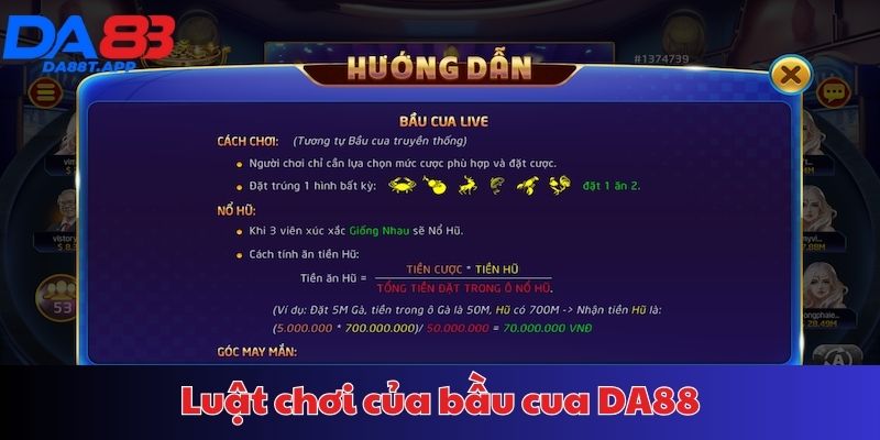 Những hướng dẫn luật chơi bầu cua tại DA88