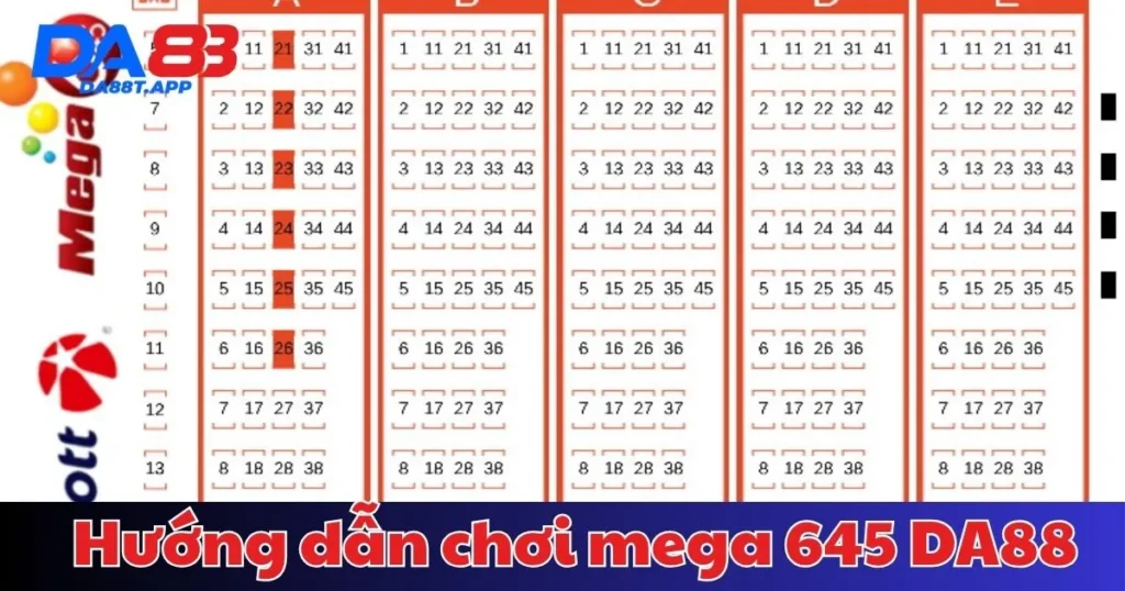 Hướng dẫn chơi mega 645 DA88 