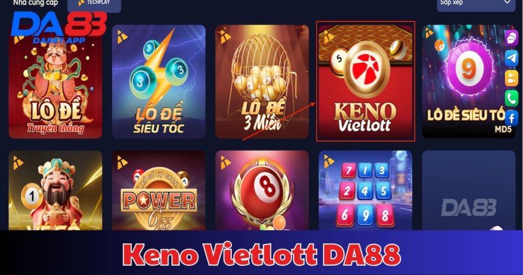 Keno Vietlott DA88 - Phiên bản xổ số hiện đại siêu hấp dẫn