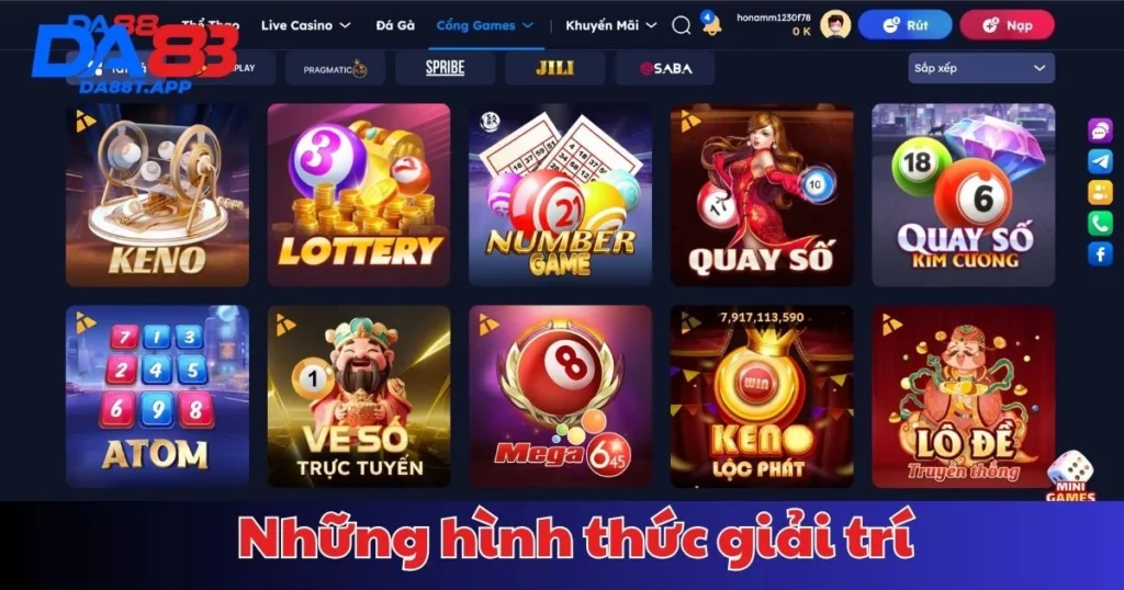 Những hình thức giải trí 