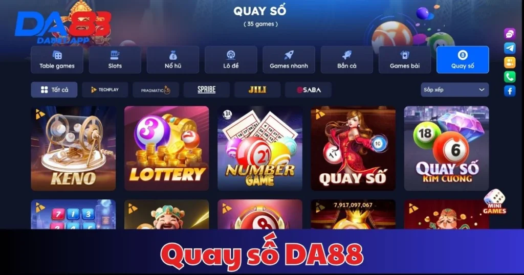 Quay Số DA88 - Quay Trúng Số Nhận Ngay Tiền Tỷ 2025