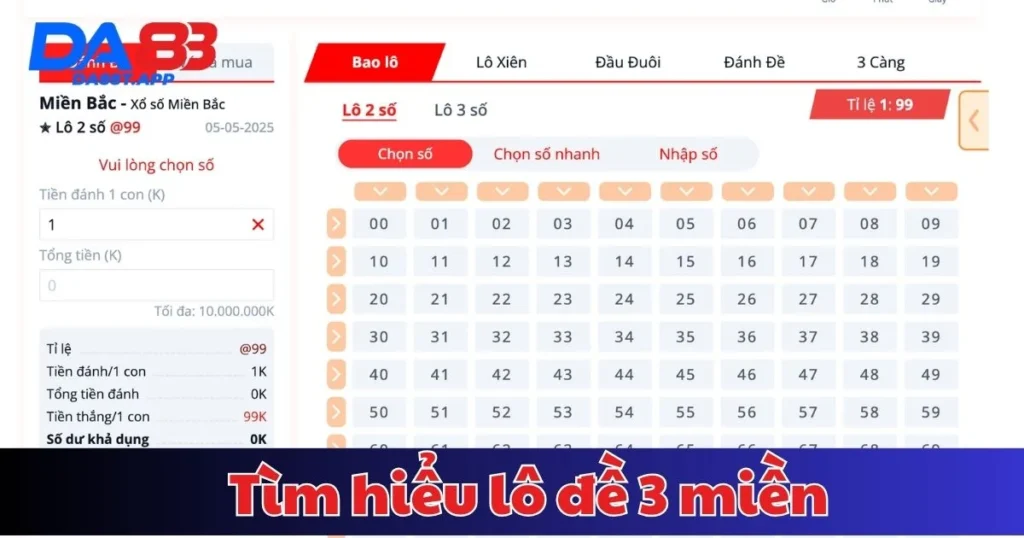 Tìm hiểu lô đề 3 miền